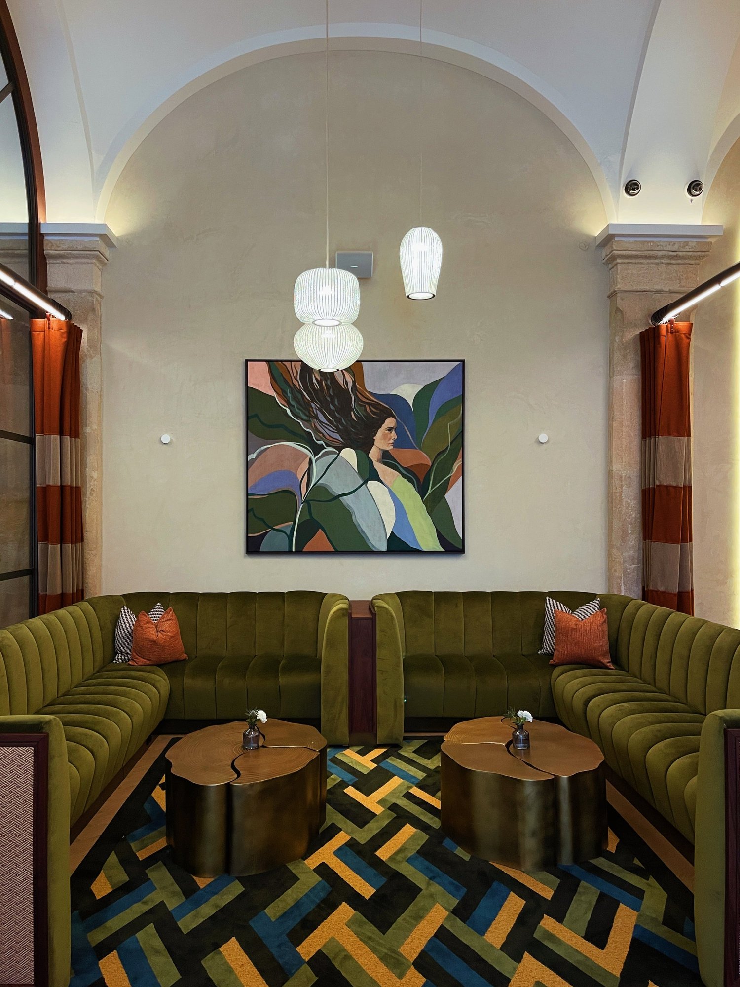 Double-height lounge at Imperial Riding School, Vienna
